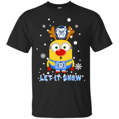 Minion Butler Bulldogs Ugly Christmas Sweaters Let It Snow Cotton T-Shirt - The White Eagles
