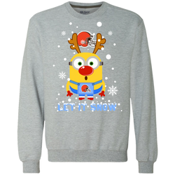 Minion Cleveland Browns Ugly Christmas Sweaters Let It Snow Sweatshirt - The White Eagles