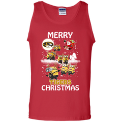 Missouri Tigers Ugly Christmas Sweaters Minions Santa Claus Merry Christmas Tank Top - The White Eagles