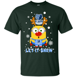 Minion Memphis Grizzlies Ugly Christmas Sweaters Let It Snow Cotton T-Shirt - The White Eagles