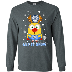 Minion Butler Bulldogs Ugly Christmas Sweaters Let It Snow LS Cotton T-Shirt - The White Eagles