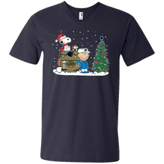 Carolina Panthers Snoopy The Peanuts Ugly Christmas Sweater  Super Bowl Men's V-Neck T-Shirt - The White Eagles