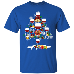 Christmas Is Coming Wine Santa Claus Ugly Christmas Sweater Cotton T-Shirt - The White Eagles