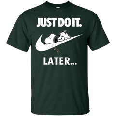 Just Do It The Peanuts Movie Snoopy Nike Logo Cotton T-Shirt - The White Eagles