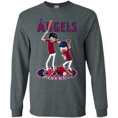 Los Angeles Angels Baseball Rick And Morty LS Cotton T-Shirt - The White Eagles