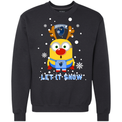 Minion Monmouth Hawks Ugly Christmas Sweaters Let It Snow Sweatshirt - The White Eagles