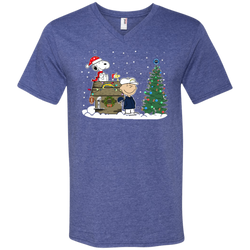 San Diego Chargers Snoopy The Peanuts Ugly Christmas Sweater  Super Bowl Men's V-Neck T-Shirt - The White Eagles