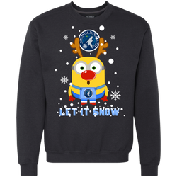 Minion Minnesota Timberwolves Ugly Christmas Sweaters Let It Snow Sweatshirt - The White Eagles