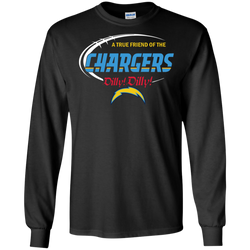 Dilly Dilly Los Angeles Chargers A True Friend Of The Chargers LS Cotton T-Shirt - The White Eagles