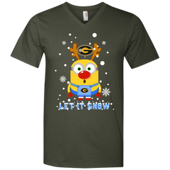 Minion Grambling State Tigers Ugly Christmas Sweaters Let It Snow Men's V-Neck T-Shirt - The White Eagles
