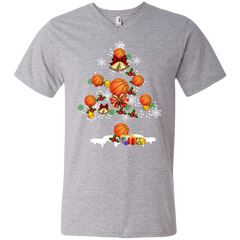 Christmas Is Coming Basketball Santa Claus Ugly Christmas Sweater Men's V-Neck T-Shirt - The White Eagles