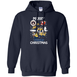 Auburn Tigers T Shirts Minions Santa Claus Merry Christmas Hoodie - The White Eagles