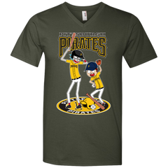Pittsburgh Pirates Baseball Rick And Morty Men's V-Neck T-Shirt - The White Eagles