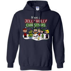 Have A Jolly Holly Christmas The Peanuts Movie Snoopy Charlie Brown Woodstock Hoodie - The White Eagles