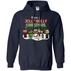 Have A Jolly Holly Christmas The Peanuts Movie Snoopy Charlie Brown Woodstock Hoodie - The White Eagles