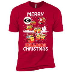 Georgia Bulldogs Ugly Christmas Sweaters Minions Santa Claus Merry Christmas Men's Sleeve Shirt - The White Eagles
