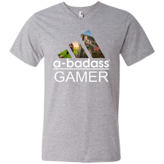 A-badass Gamer Adidas Fortnite Men's V-Neck T-Shirt - The White Eagles