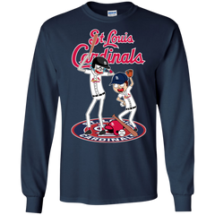 St Louis Cardinals Baseball Rick And Morty LS Cotton T-Shirt - The White Eagles