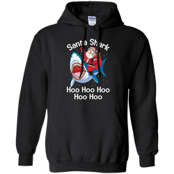 Santa Shark Hoo Hoo Hoo Hoo Hoo Christmas Ugly Christmas Sweater Hoodie - The White Eagles