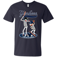 New York Yankees Baseball Rick And Morty Men's V-Neck T-Shirt - The White Eagles