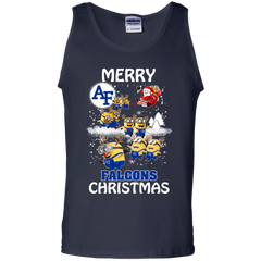 Air Force Falcons Ugly Christmas Sweaters Minions Santa Claus Merry Christmas Hoodies Sweatshirts Tank Top - The White Eagles