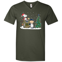 Los Angeles Rams Snoopy The Peanuts Ugly Christmas Sweater  Super Bowl Men's V-Neck T-Shirt - The White Eagles