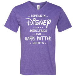 I Speak In Disney Song Lyrics And Harry Potter Quotes Shir Men's V-Neck T-Shirt - The White Eagles