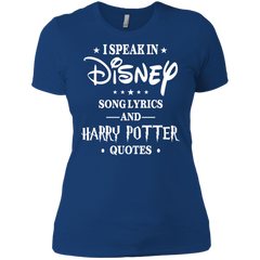 I Speak In Disney Song Lyrics And Harry Potter Quotes Shir Ladies' Shirt - The White Eagles