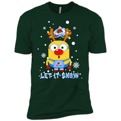Minion Colorado Avalanche Ugly Christmas Sweaters Let It Snow Men's Sleeve Shirt - The White Eagles