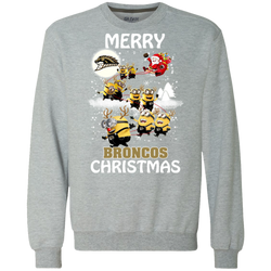 Western Michigan Broncos Ugly Christmas Sweaters Minions Santa Claus Merry Christmas Sweatshirt - The White Eagles