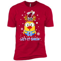 Minion Miami Heat Ugly Christmas Sweaters Let It Snow Men's Sleeve Shirt - The White Eagles