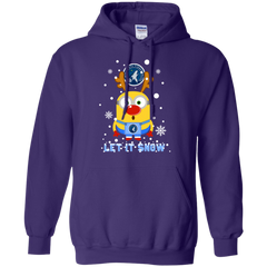 Minion Minnesota Timberwolves Ugly Christmas Sweaters Let It Snow Hoodie - The White Eagles