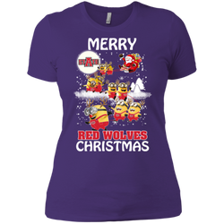 Arkansas State Red Wolves Ugly Christmas Sweaters Minions Santa Claus Merry Christmas Ladies' Shirt - The White Eagles