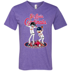 St Louis Cardinals Baseball Rick And Morty Men's V-Neck T-Shirt - The White Eagles