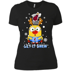 Minion Miami Heat Ugly Christmas Sweaters Let It Snow Ladies' Shirt - The White Eagles
