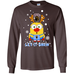 Minion Montana Grizzlies Ugly Christmas Sweaters Let It Snow LS Cotton T-Shirt - The White Eagles