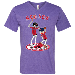Boston Red Sox Baseball Rick And Morty Men's V-Neck T-Shirt - The White Eagles