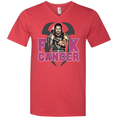 Roman Reigns Fuck Cancer Breast Cancer Awareness Men's V-Neck T-Shirt - The White Eagles