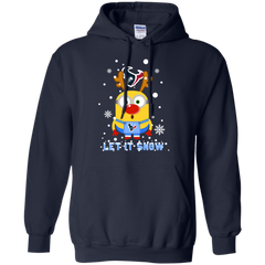 Minion Houston Texans Ugly Christmas Sweaters Let It Snow Hoodie - The White Eagles