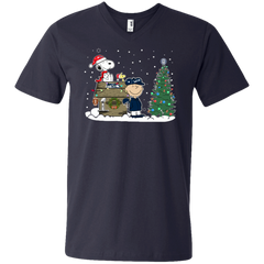 Seattle Seahawks Snoopy The Peanuts Ugly Christmas Sweater  Super Bowl Men's V-Neck T-Shirt - The White Eagles