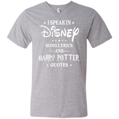 I Speak In Disney Song Lyrics And Harry Potter Quotes Shir Men's V-Neck T-Shirt - The White Eagles