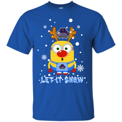 Minion Central Arkansas Bears Ugly Christmas Sweaters Let It Snow Cotton T-Shirt - The White Eagles