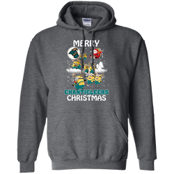 Coastal Carolina Chanticleers Ugly Christmas Sweaters Minions Santa Claus Merry Christmas Hoodie - The White Eagles