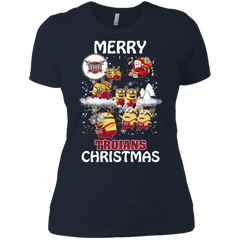 Troy Trojans Ugly Christmas Sweaters Minions Santa Claus Merry Christmas Ladies' Shirt - The White Eagles