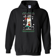 All I Want For Christmas Is Books Snoopy The Peanuts Movie Hoodie - The White Eagles