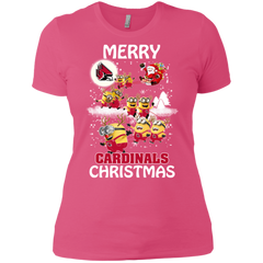 Ball State Cardinals T Shirts Minions Santa Claus Merry Christmas Ladies' Shirt - The White Eagles
