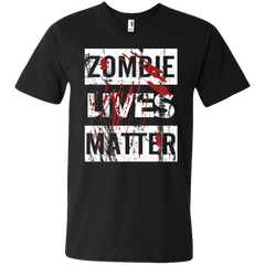 Zombie Lives Matter Tshirt Men's V-Neck T-Shirt - The White Eagles