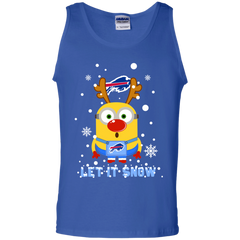 Minion Buffalo Bills Ugly Christmas Sweaters Let It Snow Tank Top - The White Eagles