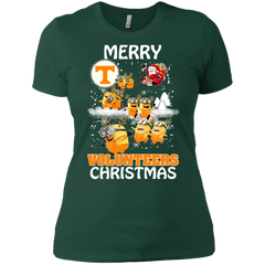 Tennessee Volunteers Ugly Christmas Sweaters Minions Santa Claus Merry Christmas Ladies' Shirt - The White Eagles