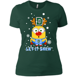 Minion Dartmouth Big Green Ugly Christmas Sweaters Let It Snow Ladies' Shirt - The White Eagles